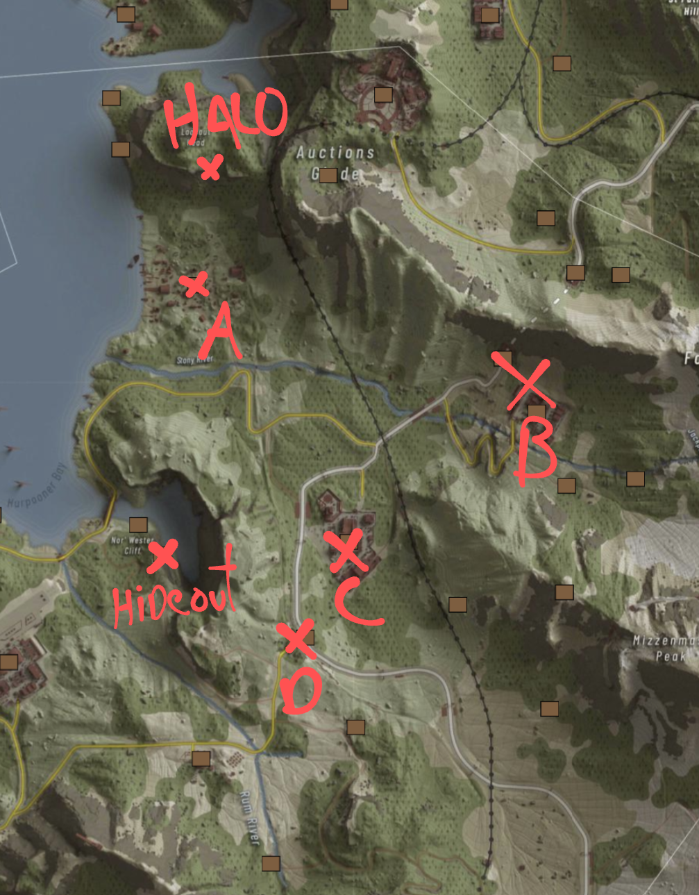 Whalers Bay operation map